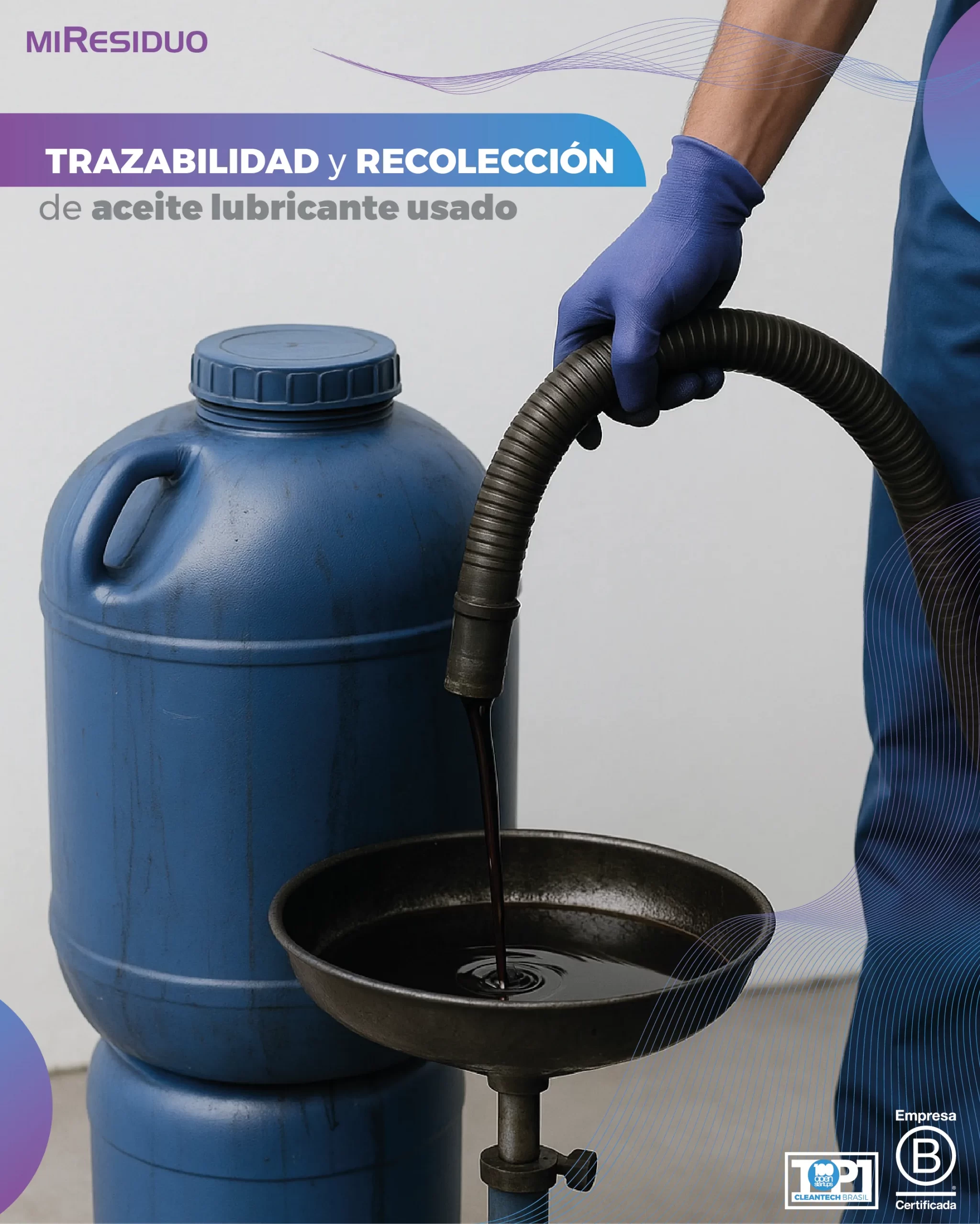 trazabilidad y recolección de aceite lubricante usado