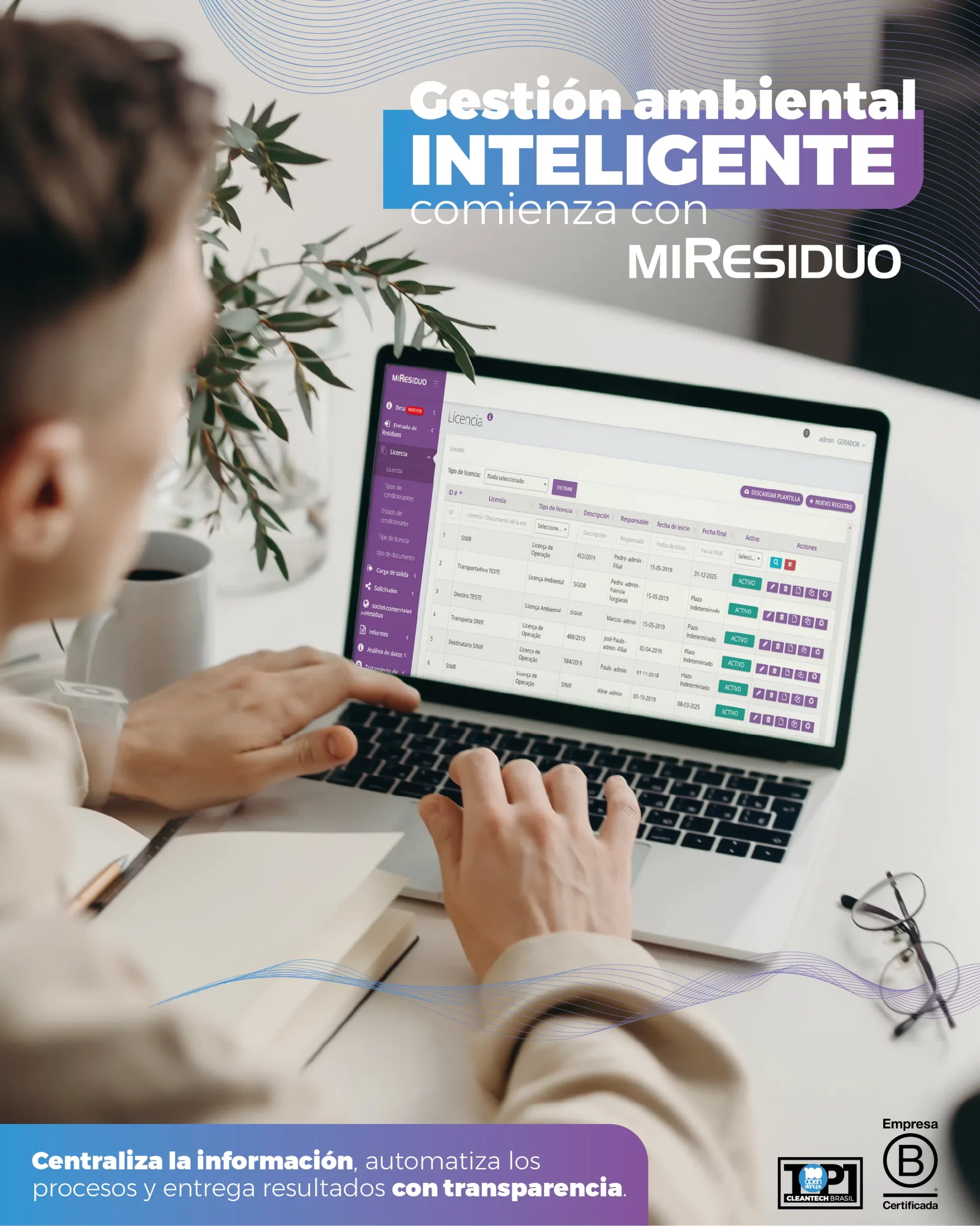 gestión ambiental de sus clientes